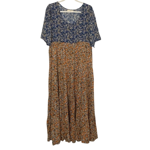 NATURAL LIFE Dresses & Skirts - NATURAL LIFE Women’s Medium Oversized Lightweight Multicolor Floral Maxi Dress